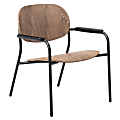 KFI Studios Tioga Lounge Guest Chair With Arms, Beech/Black