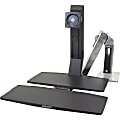 Ergotron® WorkFit Mounting Arm For Flat-Panel Displays, Black/Polished Aluminum 1 thumbnail image