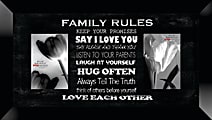 PTM Images Photo Frame, Family Rules, 22"H x 1 1/4"W x 12"D, Black 1 thumbnail image