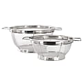 Oster Baldwyn 2-Piece Round Stainless Steel Mesh Colander Set, Silver 1 thumbnail image