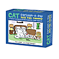 2025 Willow Creek Press Daily Desk Box Calendar, 5-1/2” x 6-1/4”, Cat Cartoon-A-Day by Jonny Hawkins, January to December 2025, 40713 1 thumbnail image