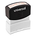 Universal® Pre-Inked Message Stamp, Posted, 1 11/16" x 9/16" Impression, Red 1 thumbnail image