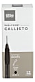 Office Depot® Brand Callisto Soft-Grip Retractable Ballpoint Pens, Bold Point, 1.4 mm, Clear Barrel, Black Ink, Pack Of 12 1 thumbnail image