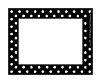 Barker Creek Self-Adhesive Name Badge Labels, 3 1/2” x 2 3/4”, Black-And-White Dots, Pack Of 45