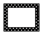 Barker Creek Self-Adhesive Name Badge Labels, 3 1/2” x 2 3/4”, Black-And-White Dots, Pack Of 45 1 thumbnail image