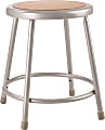National Public Seating Hardboard Task Stool 18"H, Gray Seat/Gray Frame 1 thumbnail image