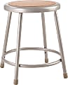 National Public Seating Hardboard Task Stool 18"H, Gray Seat/Gray Frame