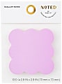 Noted by Post-it Notes,100 Total Notes, 1 Pad, 2.9 in. x 2.8 in., Lilac Square Scalloped Design NTD8-33-1