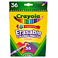 Crayola® Erasable Colored Pencils, Pack Of 36, 3.3 mm, Assorted Colors