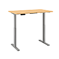 Bush Business Furniture Move 60 Series 48"W x 30"D Height Adjustable Standing Desk, Natural Maple/Cool Gray Metallic, Premium Installation