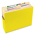 Smead® Color File Pockets, Letter Size, 5 1/4" Expansion, 9 1/2" x 11 3/4", Yellow