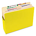 Smead® Color File Pockets, Letter Size, 5 1/4" Expansion, 9 1/2" x 11 3/4", Yellow 1 thumbnail image