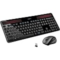 Logitech® Wireless Keyboard & Mouse, Straight Compact Keyboard, Black, Right-Handed Laser Mouse, MK750 1 thumbnail image