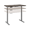 Bush Business Furniture Move 60 Series 48"W x 30"D Height Adjustable Standing Desk, Cocoa/Cool Gray Metallic, Standard Delivery