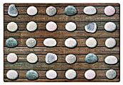 Carpets for Kids® Pixel Perfect Collection™ Stones Seating Rug, 6' x 9', Gray