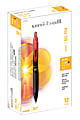 uni-ball® 307™ Gel Pens, Microtip Point, 0.5 mm, Black Barrel, Red Ink, Pack Of 12