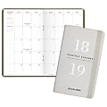 AT-A-GLANCE® Signature Collection™ 24-Month Pocket Planner, 3 5/8" x 6 1/8", Gray, January 2018 to December 2019 (YP02110-18)