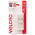 VELCRO® Brand VELCRO Brand Removable Hanging Strip Coins - 1" Width x 5 ft Length - Reusable - 1 / Pack - White