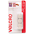 VELCRO® Brand VELCRO Brand Removable Hanging Strip Coins - 1" Width x 5 ft Length - Reusable - 1 / Pack - White 1 thumbnail image