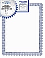 Geographics Parchment Certificates, 8-1/2" x 11", Conventional Blue, Pack Of 50