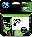 HP 952XL Black High-Yield Ink Cartridge, F6U19AN