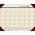 House of Doolittle Ecotones Compact Calendar Desk Pads - Julian Dates - Monthly - 1 Year - January 2022 till December 2022 - 1 Month Single Page Layout - 22" x 17" Sheet Size - 2.88" x 2.25" Block - Desk Pad - Tan