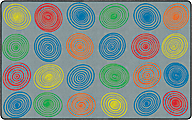 Flagship Carpets Circles Rug, Rectangle, 7' 6" x 12', Gray/Multicolor 1 thumbnail image