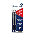 Paper Mate® Profile Metal Barrel Ballpoint Pens, Medium Point, 1.0 mm, Silver Barrel, Black Ink, Pack Of 2 Pens 1 thumbnail image