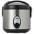 Aroma ARC-914SB 4-Cup Cool-Touch Rice Cooker, 8-11/16”H x 8-5/16”W x 8-11/16”D, Silver