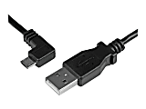 StarTech.com 2m 6 ft Left Angle Micro-USB Charge-and-Sync Cable M/M - USB 2.0 A to Micro-USB - 24 AWG - USBAUB2MLA 1 thumbnail image