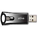 Ativa® Capless USB 2.0 Flash Drive, 8GB