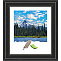 Amanti Art Rectangular Picture Frame, 26” x 30" With Mat, Ridge Black 1 thumbnail image