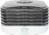 Ronco 5-Tray EZ Store Turbo Food Dehydrator, 8-1/2” x 13”, White