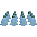 Genuine Joe Synthetic Blend Medium Mophead - Rayon, Cotton - Blue - 12 / Carton 1 thumbnail image