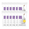 simplehuman Custom-Fit Trash Can Liners, Code E, 0.025-mil, 5.28 Gallons, 20" x 18 3/4", White, Pack Of 240 Liners 1 thumbnail image