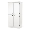 South Shore Morgan 4-Door Storage Armoire, Pure White