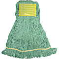 Genuine Joe Wide Band Small Mophead - Small - Looped Ends, Durable, Launderable, Wide Headband, Mesh Band - Rayon, Cotton, Rayon - Green Tint - 1 Each 1 thumbnail image