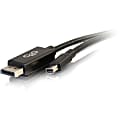 C2G 6ft 4K Mini DisplayPort to DisplayPort Cable - 4K 30Hz - Black - M/M - DisplayPort cable - DisplayPort (M) to Mini DisplayPort (M) - 6 ft - black