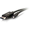 C2G 6ft 4K Mini DisplayPort to DisplayPort Cable - 4K 30Hz - Black - M/M - DisplayPort/Mini DisplayPort for Audio/Video Device - 6 ft - 1 x Mini DisplayPort Male Digital Audio/Video - 1 x DisplayPort Male Digital Audio/Video - Black