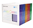 Memorex® Slim CD Jewel Cases, Assorted Colors, Pack Of 30