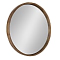 Uniek Kate And Laurel Hutton Round Mirror, 30”H x 30”W x 2-1/4”D, Rustic Brown 1 thumbnail image