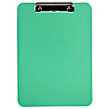 JAM Paper® Plastic Clipboards with Metal Clip, 9" x 13", Green, Pack Of 12