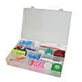 Unimed Solvent Resistant Infinite Divider Storage Box With 4-20 Compartments, 2 3/16" x 13 1/2" x 9 1/2", Clear 1 thumbnail image