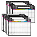 Ashley Productions Smart Poly PosterMat Pals Space Savers, 13" x 9-1/2", Black And White Dots Calendar, Pack of 10 Calendars 1 thumbnail image