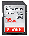 SanDisk® Ultra Plus SDHC™ Memory Card, 16GB