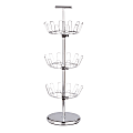 Honey-Can-Do 3-Tier Revolving Shoe Tree, 39 3/8"H x 11 1/2"W x 11 1/2"D, Chrome