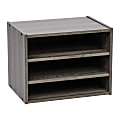 IRIS TACHI Modular Organizer Box With Adjustable Modular Shelving, 12"H x 15-3/4"W x 11-7/16"D, Gray 1 thumbnail image