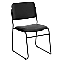 Flash Furniture HERCULES Series High-Density Stacking Chair With Sled Base, Vinyl Upholstery, Black 1 thumbnail image