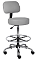 Boss Office Products Medical Drafting Stool, With Backrest, Caressoft™ Vinyl, Gray 1 thumbnail image