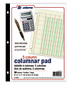 Adams® Analysis Pad, 8 1/2" x 11", 100 Pages (50 Sheets), 5 Columns, Green